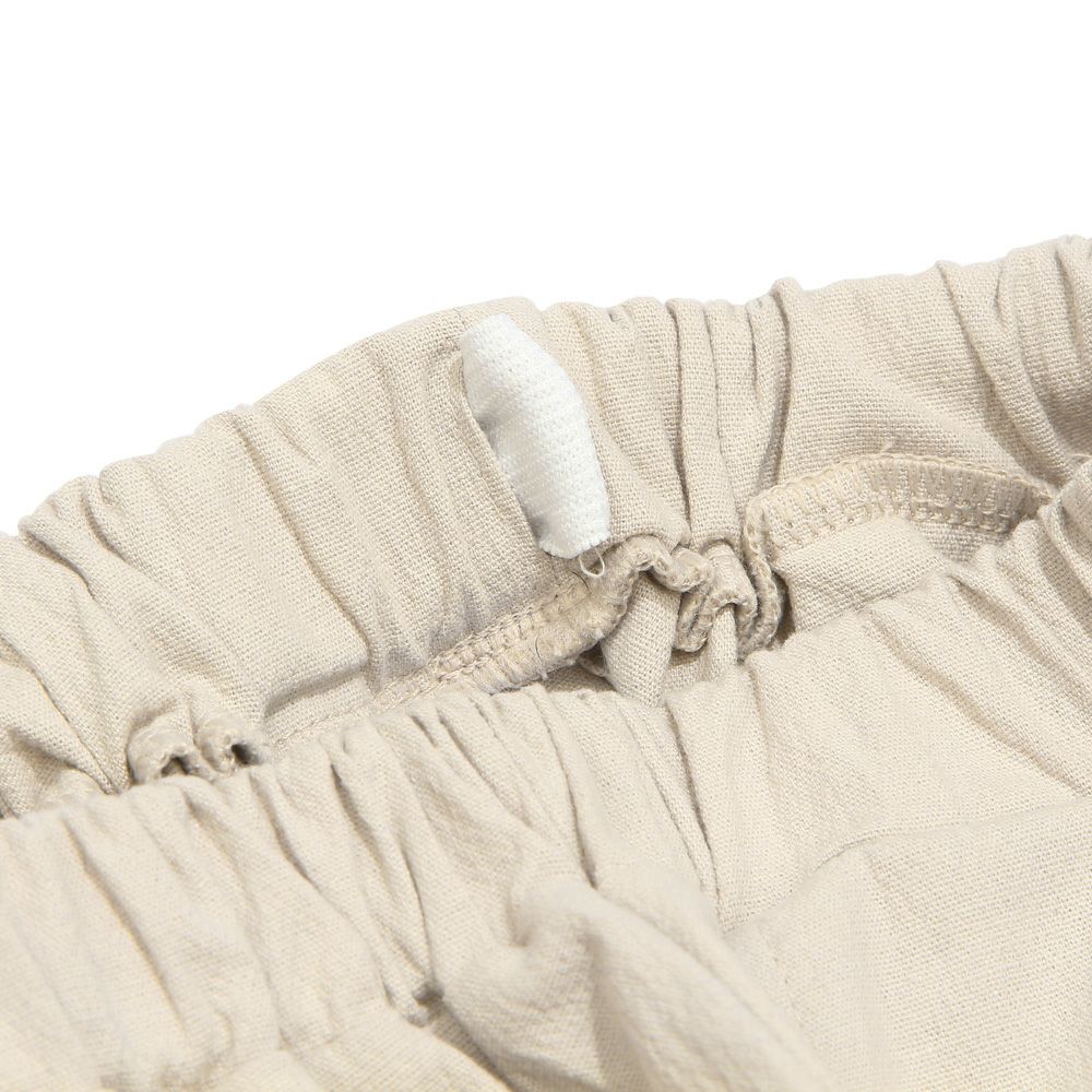 ベビー服 男の子 ストレッチ 無地 カラー ハーフパンツ グレー(09) デザインポイント2