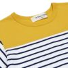 ベビー服 男の子 綿100％ ボーダー ワッペン カットソー カジュアル Tシャツ イエロー(04) デザインポイント2