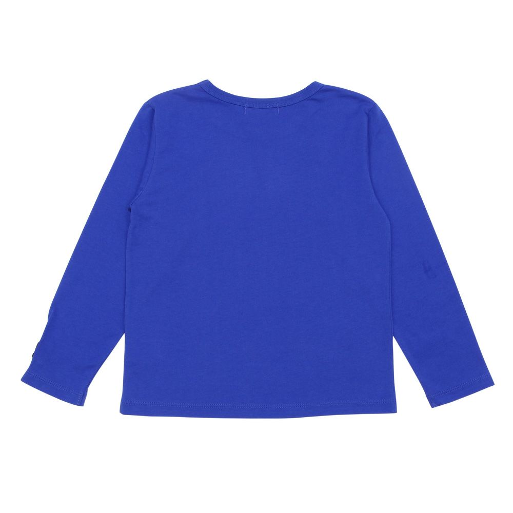 ベビー服 男の子 綿100％ 電車 乗り物 ロゴ プリント カットソー Tシャツ ブルー(61) 背面