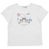 ベビー服 女の子 綿100％ ユニコーンプリント リボン Tシャツ オフホワイト(11) 正面