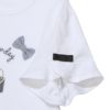 ベビー服 女の子 綿100％ バッグ刺繍 リボン 花モチーフ Tシャツ オフホワイト(11) デザインポイント2