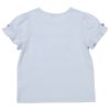 ベビー服 女の子 綿100％ バッグ刺繍 リボン 花モチーフ Tシャツ ブルー(61) 背面