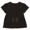 子供服 女の子 綿100％ リボン さくらんぼ ロゴ プリント Tシャツ ブラック(00) 背面