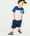 ベビー服 男の子 綿100％ポケット ワッペンつき Tシャツ ネイビー(06) モデル画像4