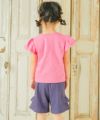 子供服 女の子 綿100％ マリン ラメ ロゴ プリント Tシャツ ピンク(02) モデル画像3
