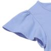 子供服 女の子 綿100％ マリン ラメ ロゴ プリント Tシャツ ブルー(61) デザインポイント2