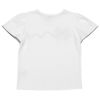 子供服 女の子 綿100％ リボンつき レース プリント Tシャツ オフホワイト(11) 背面