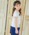 子供服 女の子 綿100％ リボンつき レース プリント Tシャツ オフホワイト(11) モデル画像2