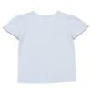 子供服 女の子 綿100％ リボンつき レース プリント Tシャツ ブルー(61) 背面