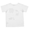 ベビー服 男の子 綿100％ 恐竜 プリント ワッペンつき ロゴ 刺繍 Tシャツ オフホワイト(11) 背面