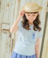 子供服 女の子 綿100％ 女の子モチーフ マリンテイスト フリル袖 Tシャツ