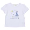 子供服 女の子 綿100％ 女の子モチーフ マリンテイスト フリル袖 Tシャツ オフホワイト(11) 正面