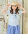 子供服 女の子 綿100％ 女の子モチーフ マリンテイスト フリル袖 Tシャツ ブルー(61) モデル画像2