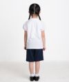 ベビー服 女の子 綿100％ボタン開き 丸襟 パフスリーブ ブラウス ホワイト(01) モデル画像3