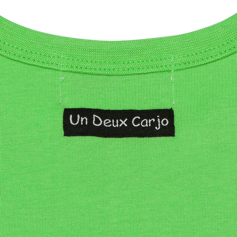 ベビー服 男の子 綿100％ 手描き イラスト プリント 働く 車 半袖 Tシャツ グリーン(08) デザインポイント2