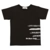 ベビー服 男の子 綿100％電車 ロゴ プリント Tシャツ ブラック(00) 正面