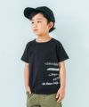 ベビー服 男の子 綿100％電車 ロゴ プリント Tシャツ ブラック(00) モデル画像全身