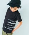 ベビー服 男の子 綿100％電車 ロゴ プリント Tシャツ ブラック(00) モデル画像1