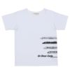 ベビー服 男の子 綿100％電車 ロゴ プリント Tシャツ オフホワイト(11) 正面