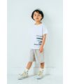 ベビー服 男の子 綿100％電車 ロゴ プリント Tシャツ オフホワイト(11) モデル画像1