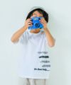 ベビー服 男の子 綿100％電車 ロゴ プリント Tシャツ オフホワイト(11) モデル画像3