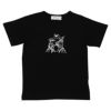 子供服 男の子 綿100％ くま ドラム プリント Tシャツ ブラック(00) 正面