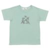 子供服 男の子 綿100％ くま ドラム プリント Tシャツ グリーン(08) 正面