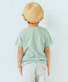 子供服 男の子 綿100％ くま ドラム プリント Tシャツ グリーン(08) モデル画像2