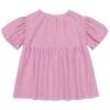 子供服 女の子 ギンガムチェック柄 音符刺? オーバーブラウス ピンク(02) 背面