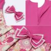 子供服 女の子 リバティプリント使用 花柄 取り外しリボンつきワンピース ピンク(02) デザインポイント1