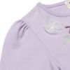 子供服 女の子 リボン ラメ プリント ネックレス風 Tシャツ パープル(91) デザインポイント2