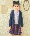 子供服 女の子 リボン ラメ プリント ネックレス風 Tシャツ パープル(91) モデル画像4