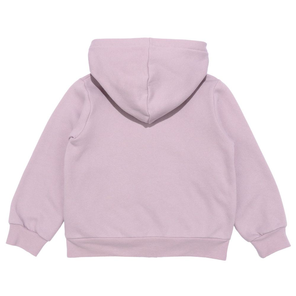 ベビー服 女の子 フード取り外し可能 フリル＆ポケット付き 裏起毛 パーカー パープル(91) 背面