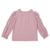 子供服 女の子 襟つき ギャザー パフ＆フリル袖 Tシャツ ピンク(02) 背面