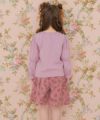 子供服 女の子 襟つき ギャザー パフ＆フリル袖 Tシャツ ピンク(02) モデル画像1