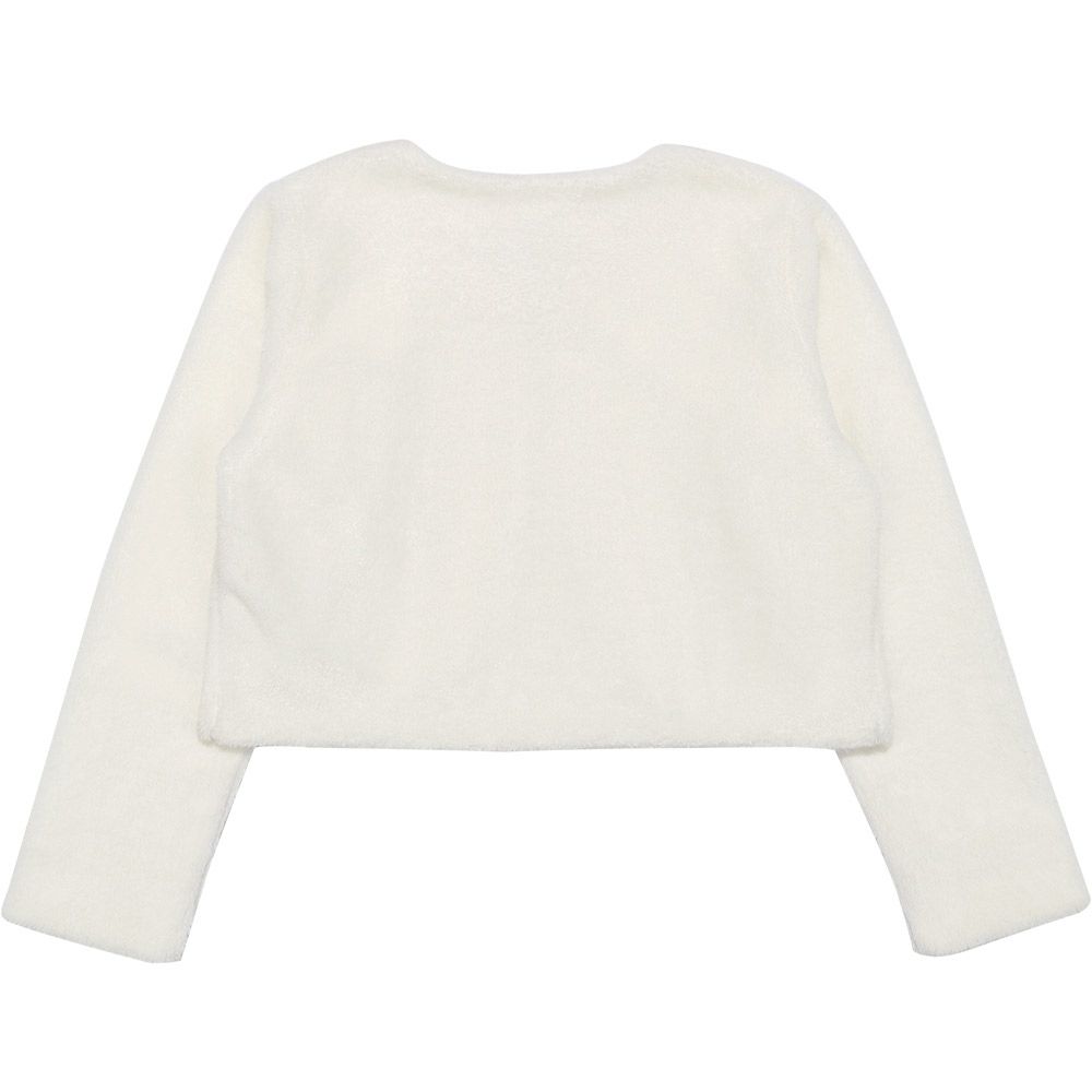 子供服 女の子 ボアボレロ オフホワイト(11) 背面