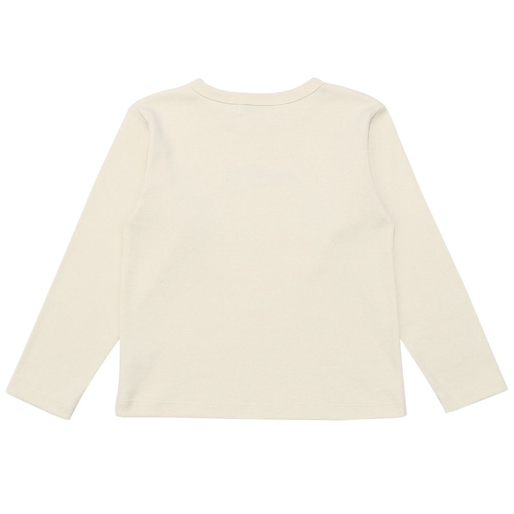ベビー服 男の子 電車 乗り物ロゴプリントTシャツ オフホワイト(11) 背面