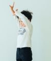 ベビー服 男の子 電車 乗り物ロゴプリントTシャツ オフホワイト(11) モデル画像アップ
