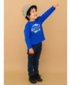 ベビー服 男の子 電車 乗り物ロゴプリントTシャツ ブルー(61) モデル画像1