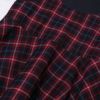 子供服 女の子 千鳥柄＆チェック柄 重ね着風 ペプラムTシャツ ネイビー(06) デザインポイント1