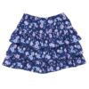 ベビー服 女の子 オリジナル 花柄 フリル キュロットパンツ ネイビー(06) 正面