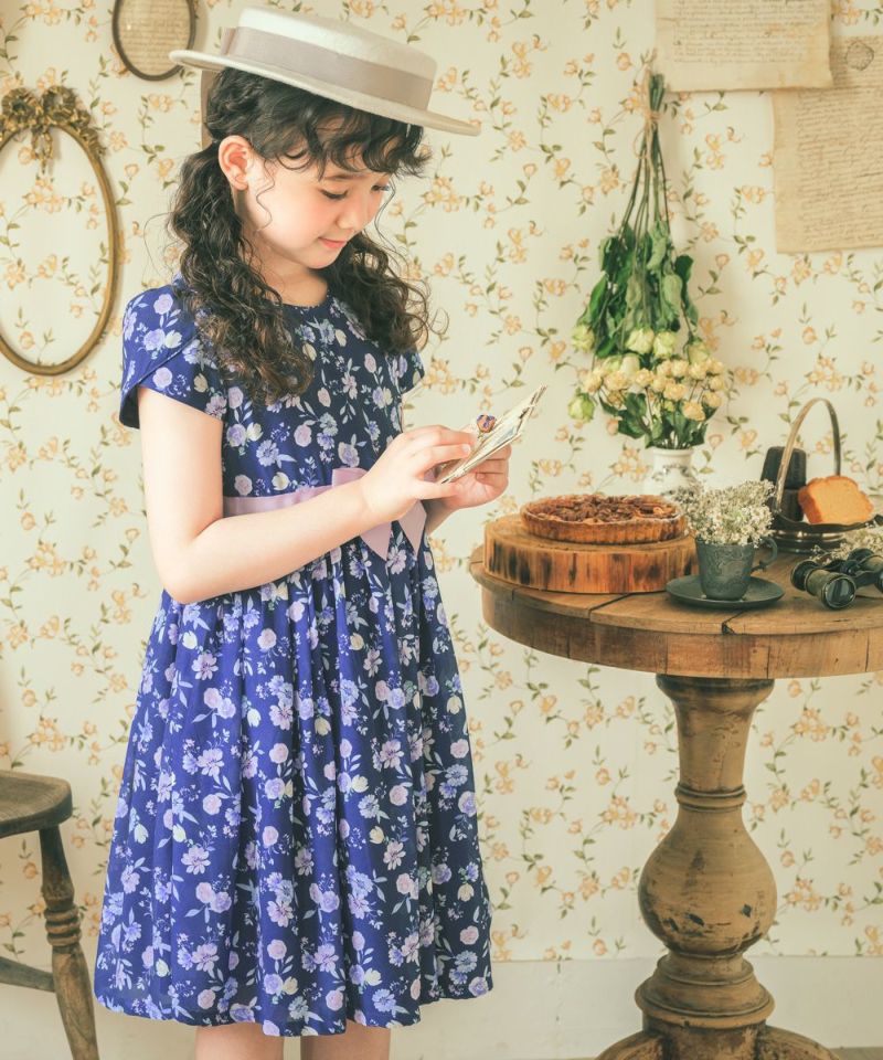 オリジナル 花柄 チューリップ袖 ワンピース｜ベビー・子供服 通販