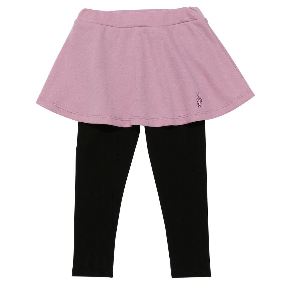 ベビー服 女の子 音符刺繍 10分丈 スカッツ パープル(91) 正面