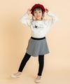 ベビー服 女の子 千鳥柄 10分丈 スカッツ ホワイト×ブラック(10) モデル画像3