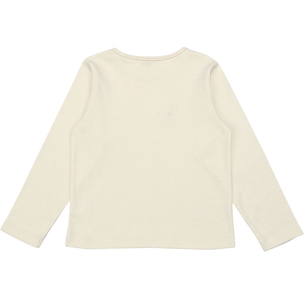子供服 女の子 女の子モチーフ 音符ピアノプリント Tシャツ オフホワイト(11) 背面