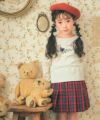 子供服 女の子 女の子モチーフ 音符ピアノプリント Tシャツ オフホワイト(11) モデル画像1