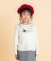 子供服 女の子 女の子モチーフ 音符ピアノプリント Tシャツ オフホワイト(11) モデル画像1