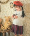 子供服 女の子 女の子モチーフ 音符ピアノプリント Tシャツ オフホワイト(11) モデル画像3
