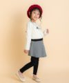 子供服 女の子 女の子モチーフ 音符ピアノプリント Tシャツ オフホワイト(11) モデル画像3