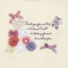 子供服 女の子 フォーマルドレス刺繍 ロゴTシャツ オフホワイト(11) デザインポイント1
